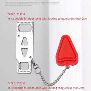 NEW!! Portable Door Lock - Travel, Door Lock Self-Defense Security Device Safety